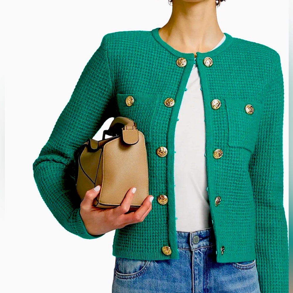 NWT Generation Small Love Cypress Knit Cardigan in Teal Green Topaz